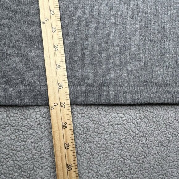 Eddie Bauer Mens Sweater Extra Large Quarter Zip Wool Gray Blue Stripe 1/4 Zip - Picture 12 of 13